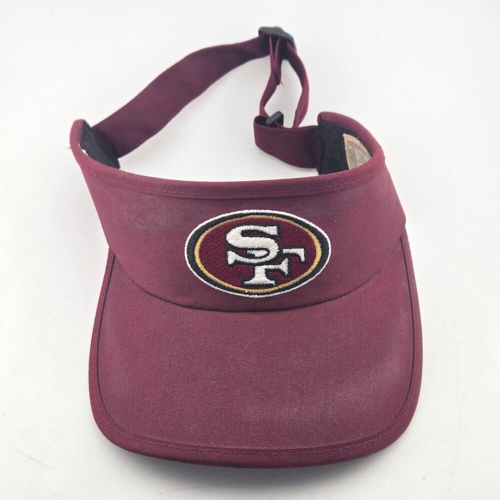Vintage San Francisco 49ers Visor Twins Enterprise Burgundy NFL Hat Strapback